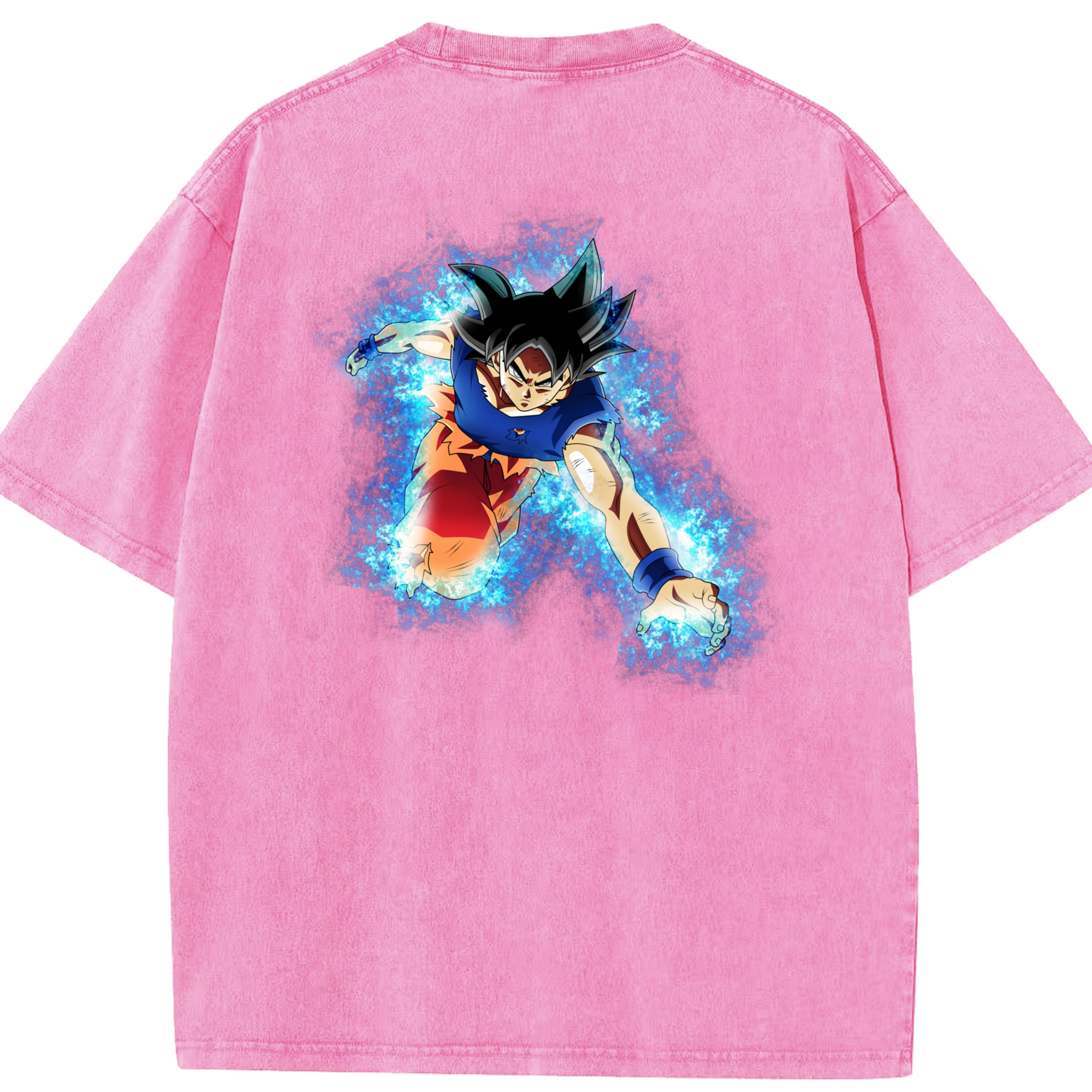 （画像用） ドラゴンボール 孫悟空（そん ごくう）Son Goku カカロット DRAGON BALL Kakarotto 綿100% ヴィンテージ風 半袖Tシャツ（背面プリント）